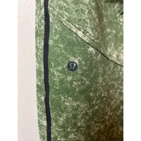Lululemon Textured Tech Pant Denim Wash Print Green Twill Multi Size M - Picture 5 of 6
